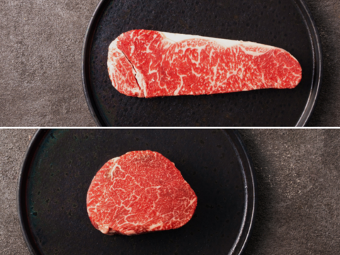 【ギフト】高級ステーキ２種４枚セット（サーロイン・ヒレ）＜自然放牧 黒毛和牛＞　熨斗対応可【冬ギフト】