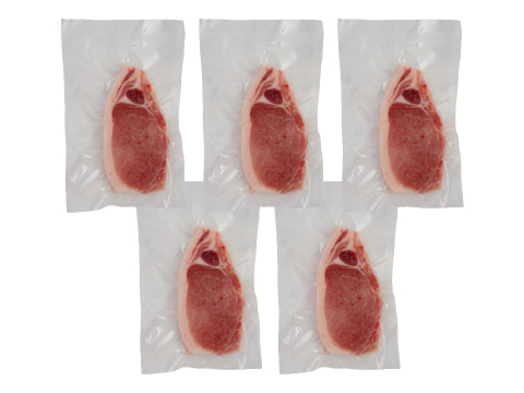 ＜お買得5枚セット＞ポークステーキやトンカツなどに！「元気豚 ローススライス（厚切り）　100ｇ×5枚」　【T-010】