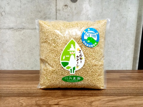 【初めての玄米食】を始める方に♡ﾐﾙｷｰｸｲｰﾝ2㎏ 炊き方ﾚｼﾋﾟ付き 農薬不使用・化学肥料不使用  特別栽培米 玄米 令和3年産