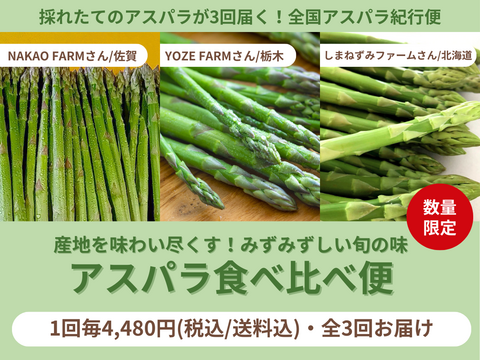 【食べチョク旬の食べ比べ便】しまねずみファームさんのアスパラ