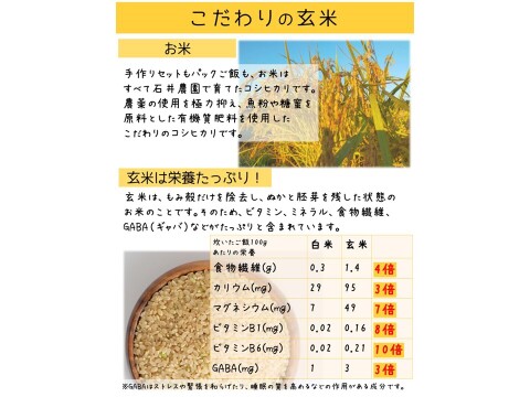 熟成玄米ご飯手作りセット×２袋・熟成３日発芽玄米パックご飯×３個