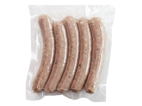 1本80ｇ！熱々を食べると肉汁が溢れる、ほんのりハーブが香る「元気豚 ウインナー　400ｇ（80ｇ×5本入）」