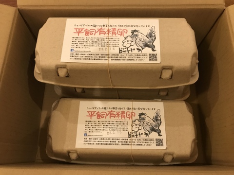 平飼い有精卵　30個　　輸入とうもろこし不使用
[予約]10月、11月