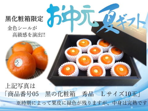 【夏ギフト】【お中元】とろける甘さのハウスみかん！薄皮で果汁たっぷり！冷やしてやみつき！ネットで話題のブランドみかん「蜜ツ星（みつぼし）」　黒化粧箱(大)　Мサイズ　秀品　２１玉入　【商品番号08】