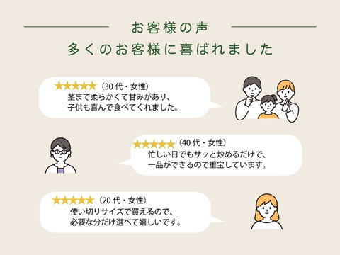 【手ごろな量を朝採れで！】スティックセニョール　1200g　常温便