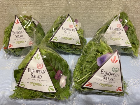 鮮度抜群！9～11種のシャキシャキ野菜のサラダセット（60g×5つ）【栽培期間中農薬不使用】