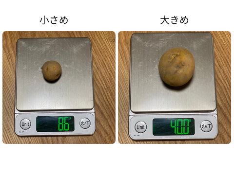 春採りじゃがいもミニ❗️４種類食べ比べ【アンデスレッド、男爵、キタアカリ、メークイン】
