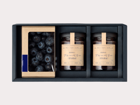 ちょっとした贅沢に！果実とジャムの特別なトヨヒルセット【B】生ブルーベリー 100g×1pc、ブルーベリースプレッド 120g×2個