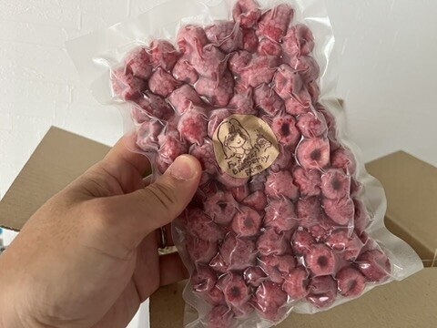 甘酸っぱくて可愛い♪採れたてラズベリー｜収穫当日に冷凍 (400g)