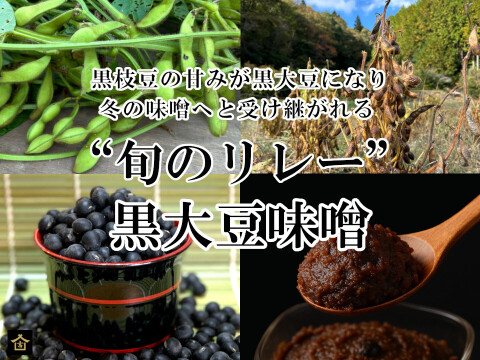 丹波篠山 無添加黒大豆味噌｜糖度39.4度黒枝豆仕込み｜ 丹波篠山黒大豆100％・自然な甘みで子どもも飲める味噌  黒豆味噌