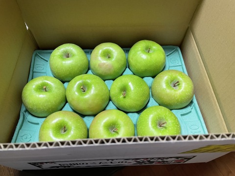 発送中🍏【パティシエに大人気！ 】グラニースミス 3キロ箱使用　6玉〜16玉サイズ　商品ID502241 長野県 信州 安曇野 リンゴ 幻 幻のリンゴ 予約 希少 旬