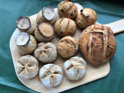 全部有機！パンセット⑭+Single㉖+㉛+㊲×2+PizzaPita+SweetsCompare：麦の栽培から一貫生産　自然栽培有機小麦のみ使用した有機パン＆Sweetsセット