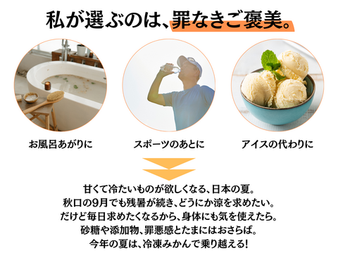 残暑を健康的に乗り切る！ふさ分け冷凍みかん（100g×12カップ）