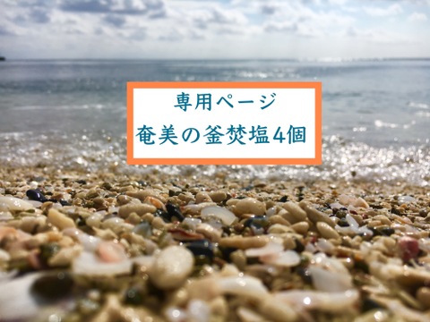 奄美の釜焚塩４個おまとめ さとゆき様専用ページ：鹿児島県産の塩