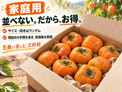 【2026年11月1日出荷開始〜】ご家庭用 中玉32〜36玉入り　⁂大人が選ぶ次郎柿⁂