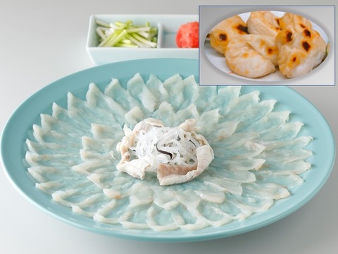 【限定食材!白子付き】最高級とらふぐ刺身セット『ひれ/特製ゆずポン酢/もみじおろし付き』《最新プロトン凍結》