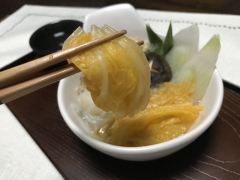 オレンジクイン3玉・紫白菜1玉セット　京都産【漢方栽培】