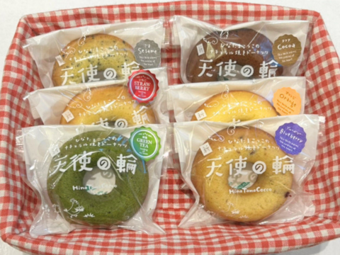 【ギフトにも♪♪】おやつや贈り物にピッタリ！！焼きドーナツ「天使の輪」6個入　食べチョク