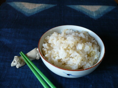 【新米】【女性に人気・分づき米】2Kg×2袋「Riki-Saku」コシヒカリ　真空チャックパック　白米と同じように炊けます。白米に近い約「7分づき」