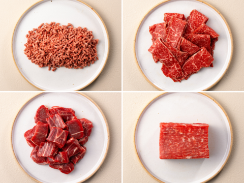 【 半 額 】［～8/24まで］【お試しBOX】牛肉料理おすすめ特別セット（ミンチ・切り落とし・ぶつ切り・ローストビーフ）計1.0kg