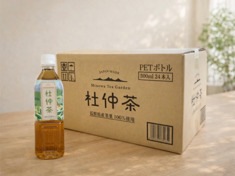 信州伊那谷 『杜仲茶』PET500ml×24本  香料・保存料不使用 ノンカフェインティー