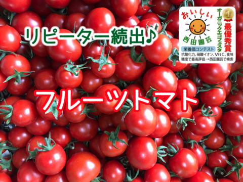 爽やかな甘さと酸味で大人気 糖度9～12度 フルーツトマト 　バラ1.5kg
