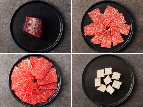 【家計応援＊25％OFF】［～6/28まで］牛脂付き！スタミナ満点焼肉3種セット（800g）（リブロース・カタ赤身・レバー・牛脂）