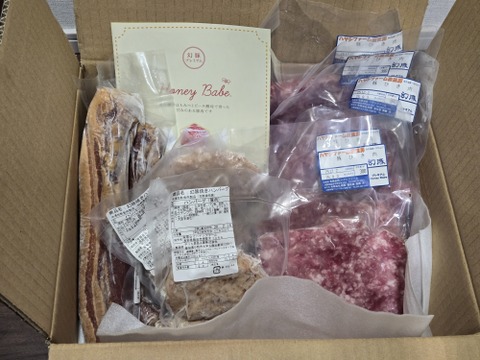 信州産はちみつで育てた銘柄豚・ひき肉セット　300ｇ×4パック