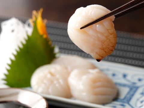 「冷凍貝柱玉雫」【300ｇ】と「漁師のほたてフライ」【6粒】×2Pのセット