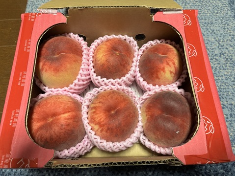 🍑珍しい桃　まどか　5玉前後　8月中旬発送【ASIAGAP認証農場：津軽農園】　安心・安全な桃　収穫した日に発送　家庭用　農家直送【朝どれ】