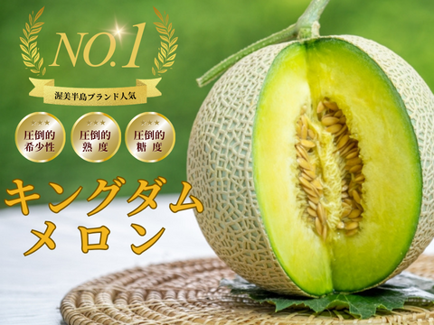 👑シーズンわずか1%希少なキングダムメロン👑海外セレブが指名してまで食べたいメロン王国が誇る渥美半島ブランド最高級最高峰【贈答用】【お中元ギフト】【7月下旬予約】