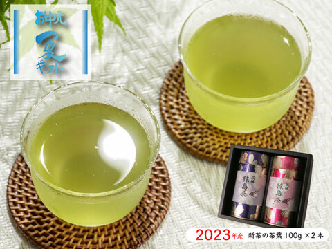 【夏ギフト お中元に】2023年 新茶 茶葉 100g×2本