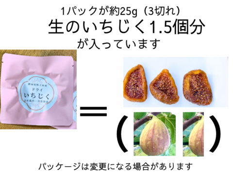 〈メール便〉新しい食感のドライいちじく25ｇ×3パック　砂糖不使用　静岡県牧之原産　国産　セミドライ　自社製栽培・自社製造