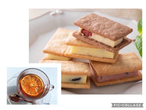 【母の日ギフト】遅れてごめんね💦母の日用ラッピング限定10箱★果樹園生まれのバターサンド＆ドライフルーツティーの詰め合わせ