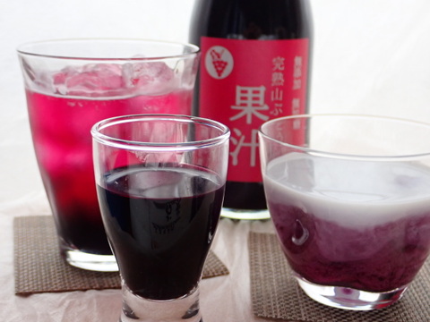 【ポリフェノールをゴクリ】　希少 完熟山ぶどうの果汁