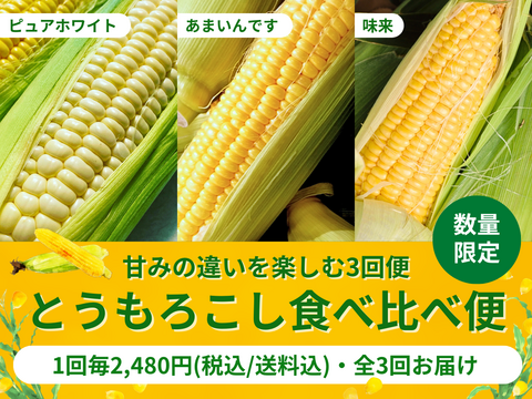 【売り切れ】【限定300セット】とうもろこし食べ比べ便（食べチョク公式）