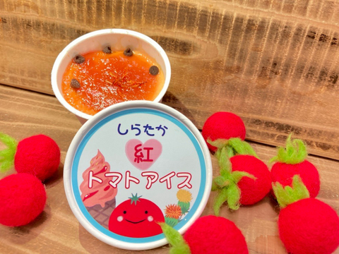 特産をひとさじに♡しらたか紅トマトアイス　6個入り