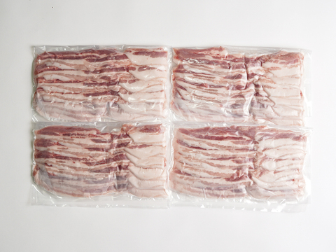 クセの無い旨味に感動！10％の希少厳選豚「だいじょ豚」バラスライス１kg