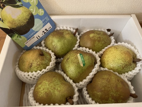 【夜市限定】ラ・フランス🍐２ｋｇ 生ハム巻きオススメサイズの7玉入り