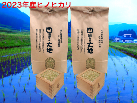 新米！四億年の大地米ヒノヒカリ　玄米5㎏×2個　2023年度