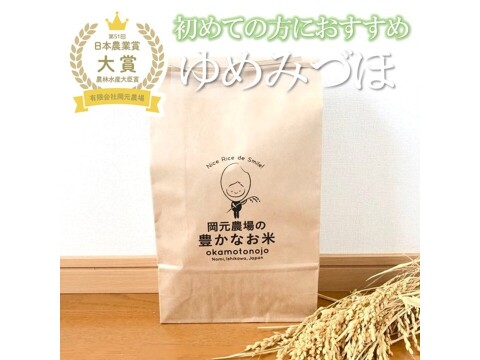 日本農業賞大賞受賞 令和８年産ゆめみづほ9kg×2袋精白米