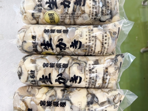加熱用🔥1年牡蠣 生出荷🚚１０kg(500g×20本）🦪むき身・剥き身牡蠣 生牡蠣🍳加熱用にも使用可能！🏝️松島牡蠣屋 牡蛎 カキ かき kaki カキフライ 牡蠣鍋 牡蠣ご飯 バター焼きに