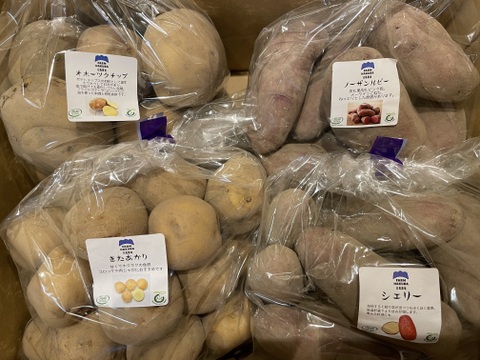 お試し！【じゃがいも】食べ比べセット(おまかせ3～5種)計4kg※種類によっては小芋サイズも含まれます。