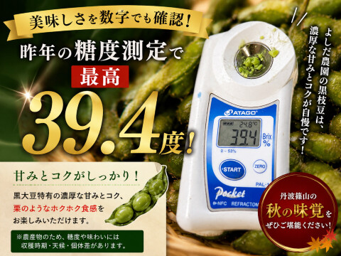 【令和8年黒枝豆・先行予約限定・増量特典付き】【朝どれ】丹波篠山産 黒枝豆 さや1.4kg（通常1.2kg＋200g）農家直送・期間限定 丹波篠山 黒枝豆 産地直送 大粒 最高級 枝豆 丹波篠山黒枝豆