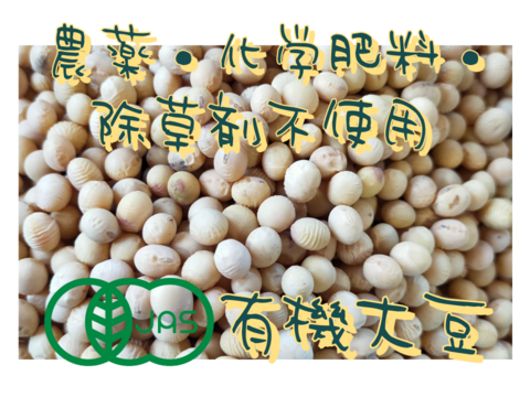 使いやすい！1kg梱包！農薬不使用の有機大豆！ 優しい味わい！北海道の大地で育った、ゆきほまれ