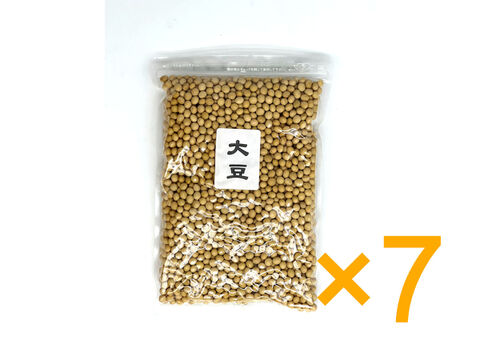 【超貴重な有機JASで自然栽培】有機大豆　1kg×7