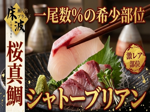 【一尾数％の希少性】春の究極希少風物詩🌸天然国産『桜真鯛シャトーブリアン』長州床波ブランド約150g【4月上中旬予約】