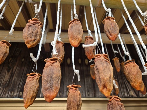 ★自然栽培品　干し柿　愛宕柿　1パック12個入り　天日干し自然乾燥品