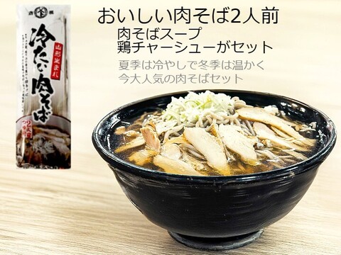 名物おいしい「冷たい肉そば2人前セット」 をご家庭で! ネコポス便