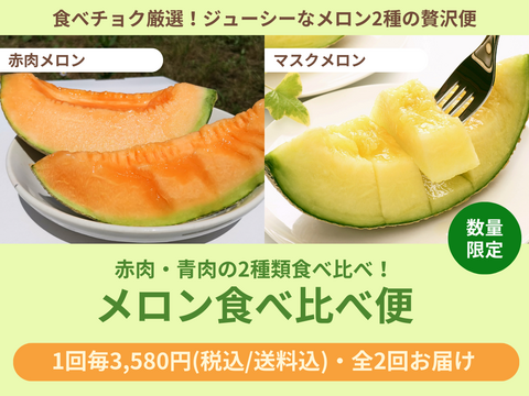 【販売終了】【限定200セット】メロンの食べ比べ便（食べチョク公式）